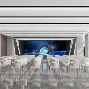 现代大会议室3D模型下载